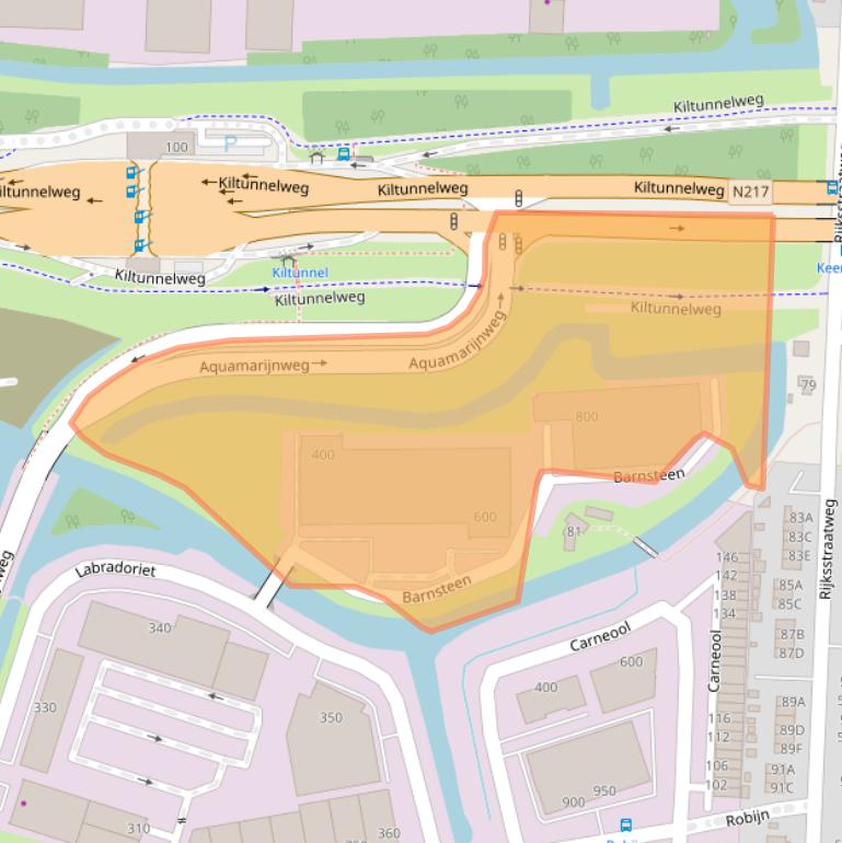 Kaart van postcodegebied 3316KK.