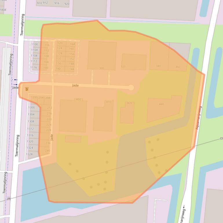 Kaart van postcodegebied 3316LJ.