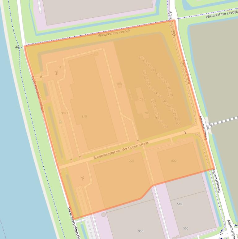 Kaart van postcodegebied 3316LR.