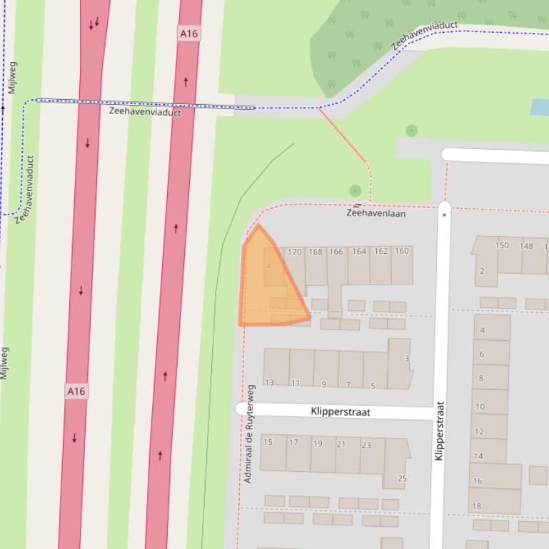 Kaart van postcodegebied 3317AA.