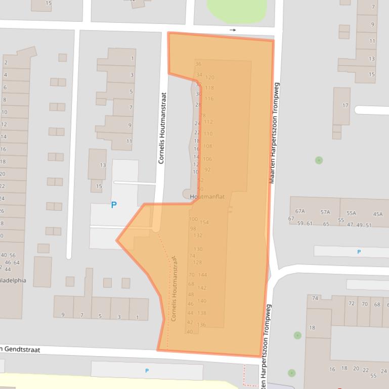 Kaart van postcodegebied 3317AJ.