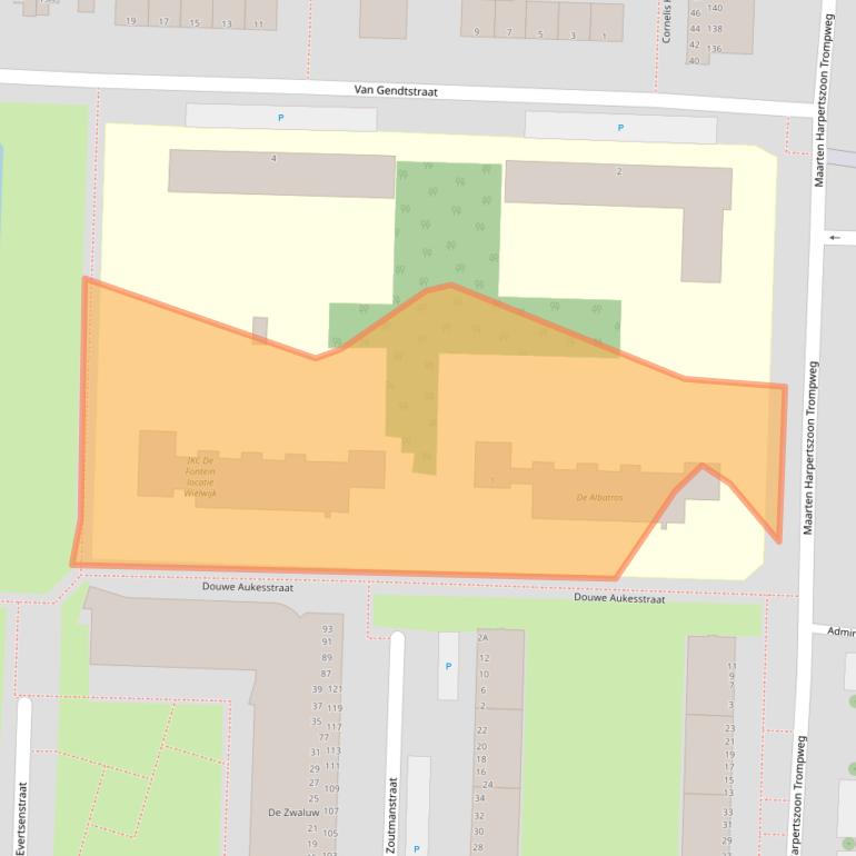 Kaart van postcodegebied 3317AM.