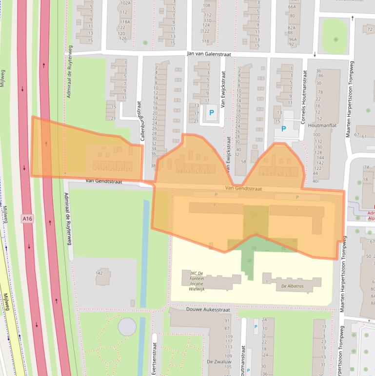 Kaart van postcodegebied 3317AV.