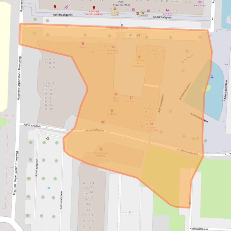 Kaart van postcodegebied 3317BC.