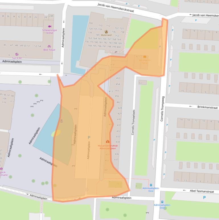 Kaart van postcodegebied 3317BK.