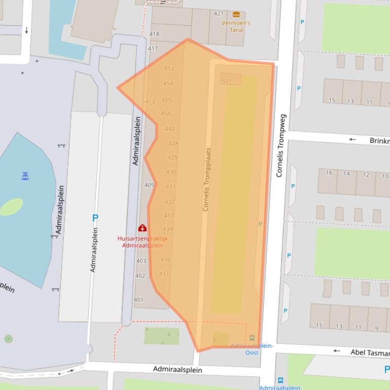 Kaart van postcodegebied 3317BL.