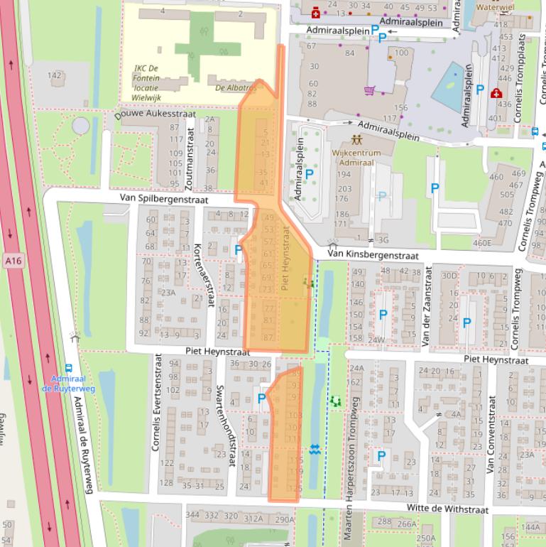 Kaart van postcodegebied 3317BM.