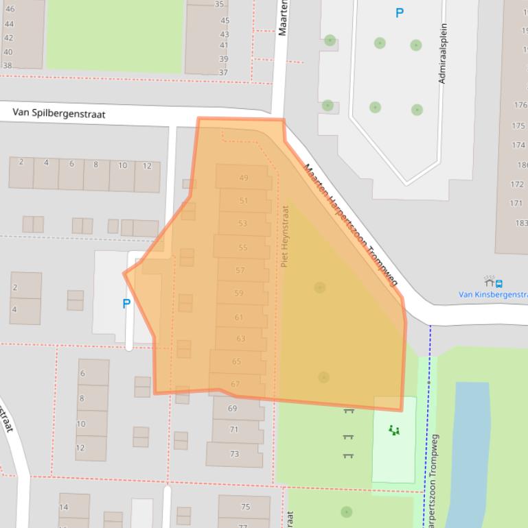 Kaart van postcodegebied 3317BN.