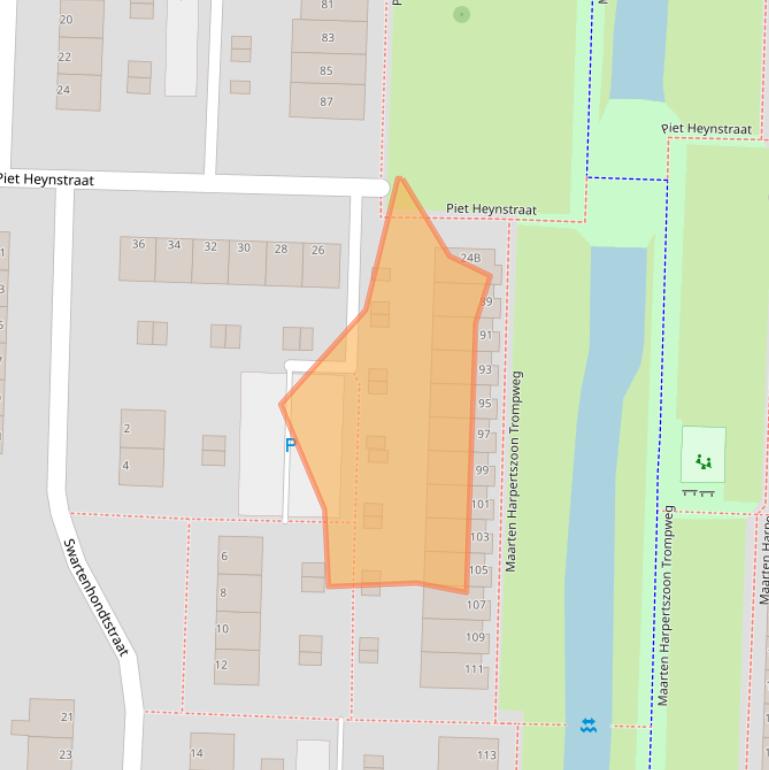 Kaart van postcodegebied 3317BR.