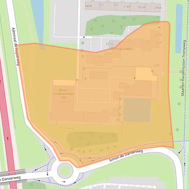 Kaart van postcodegebied 3317BS.