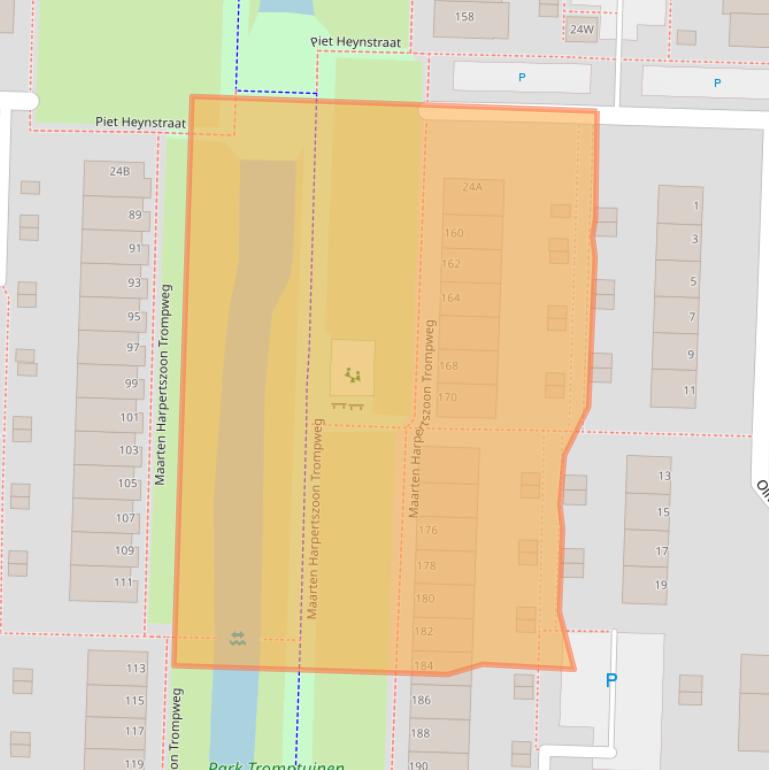 Kaart van postcodegebied 3317BW.