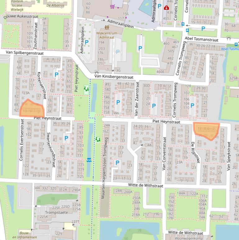 Kaart van postcodegebied 3317CC.