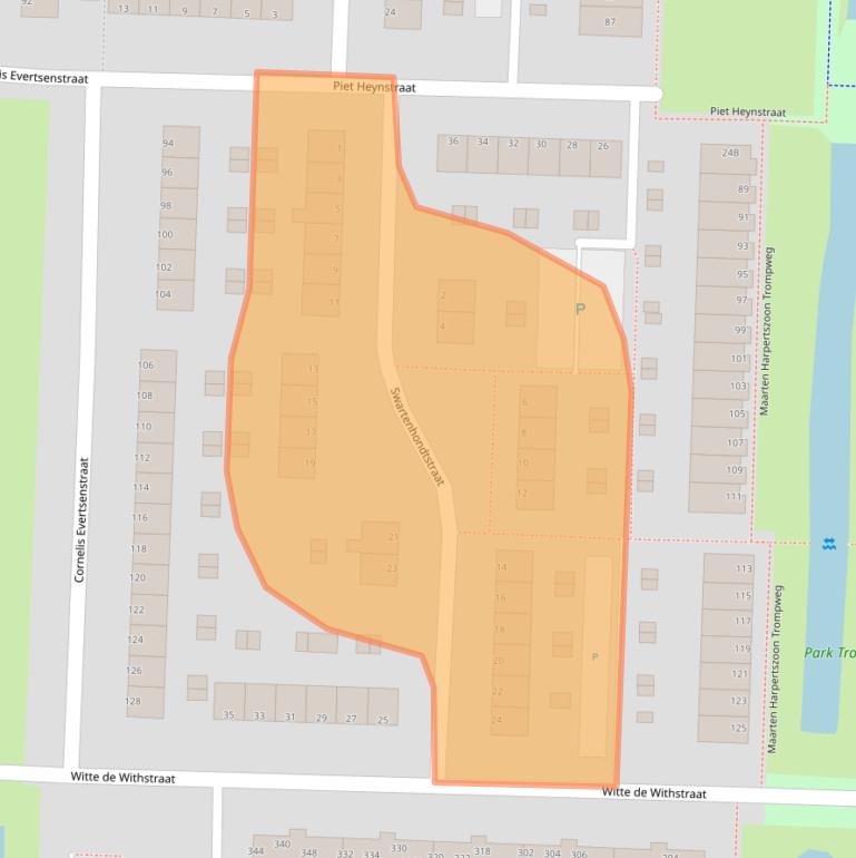 Kaart van postcodegebied 3317CE.