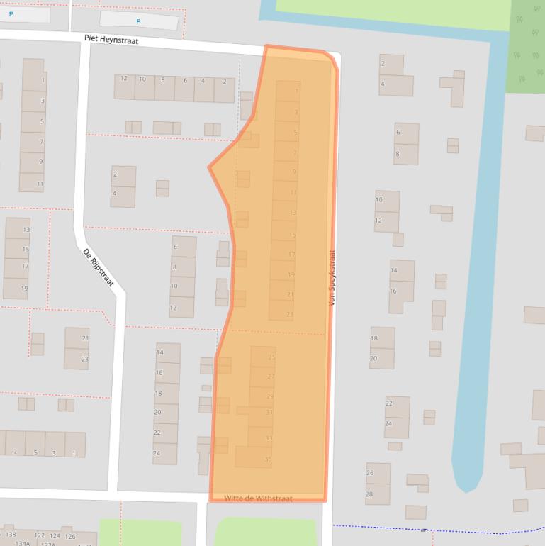 Kaart van postcodegebied 3317CJ.