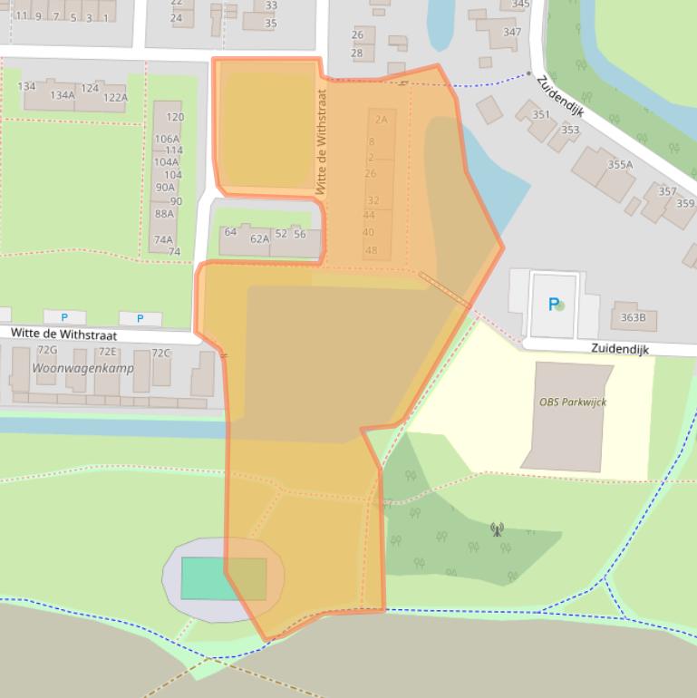 Kaart van postcodegebied 3317CM.