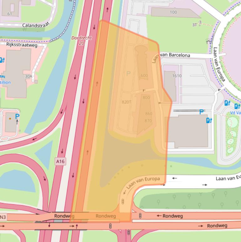Kaart van postcodegebied 3317DD.
