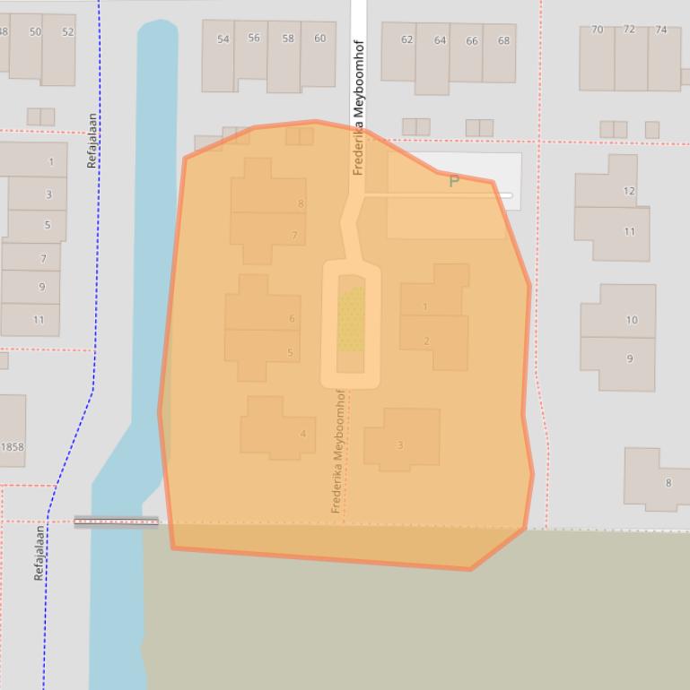Kaart van postcodegebied 3317DE.