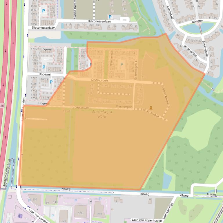 Kaart van postcodegebied 3317DR.