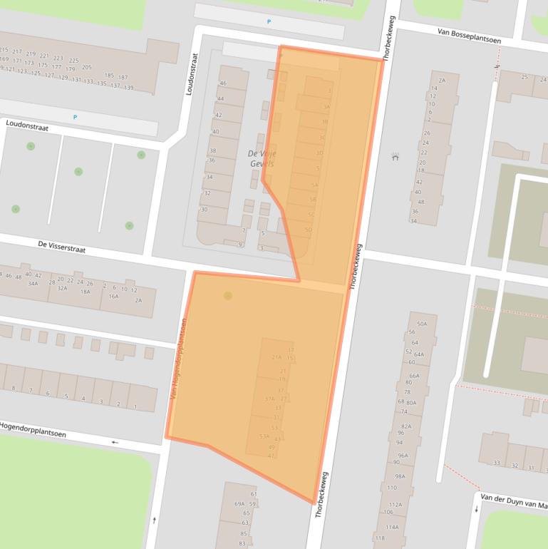 Kaart van postcodegebied 3317EA.