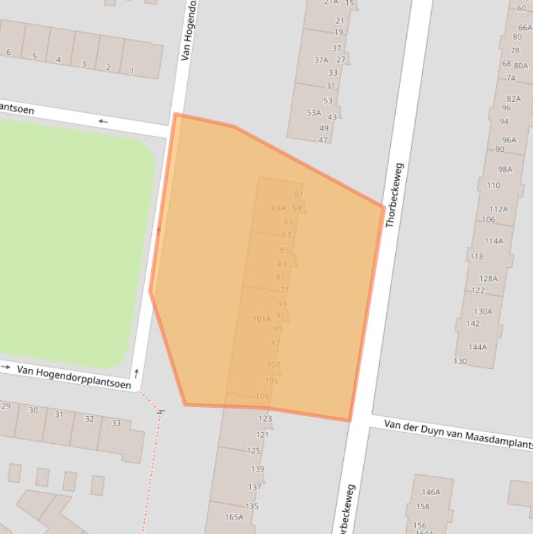 Kaart van postcodegebied 3317EB.