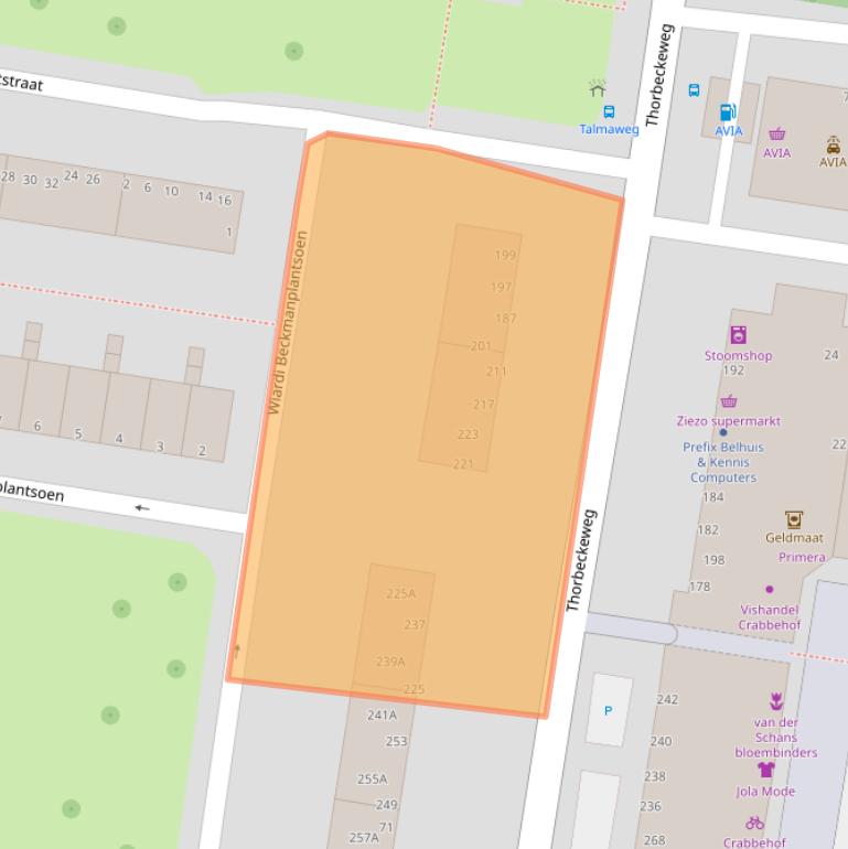 Kaart van postcodegebied 3317ED.