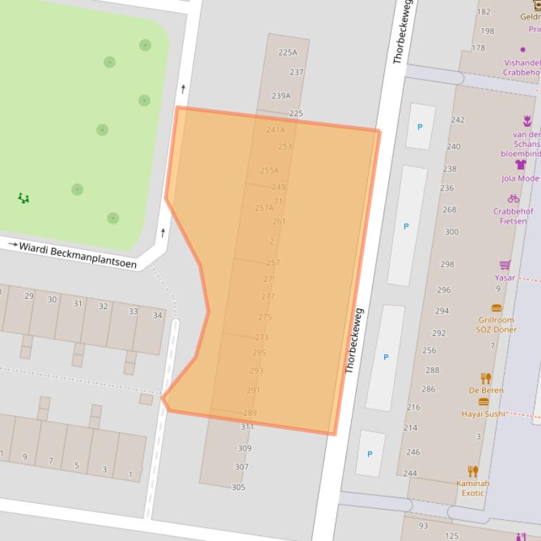 Kaart van postcodegebied 3317EE.