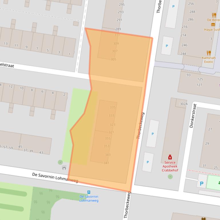 Kaart van postcodegebied 3317EG.