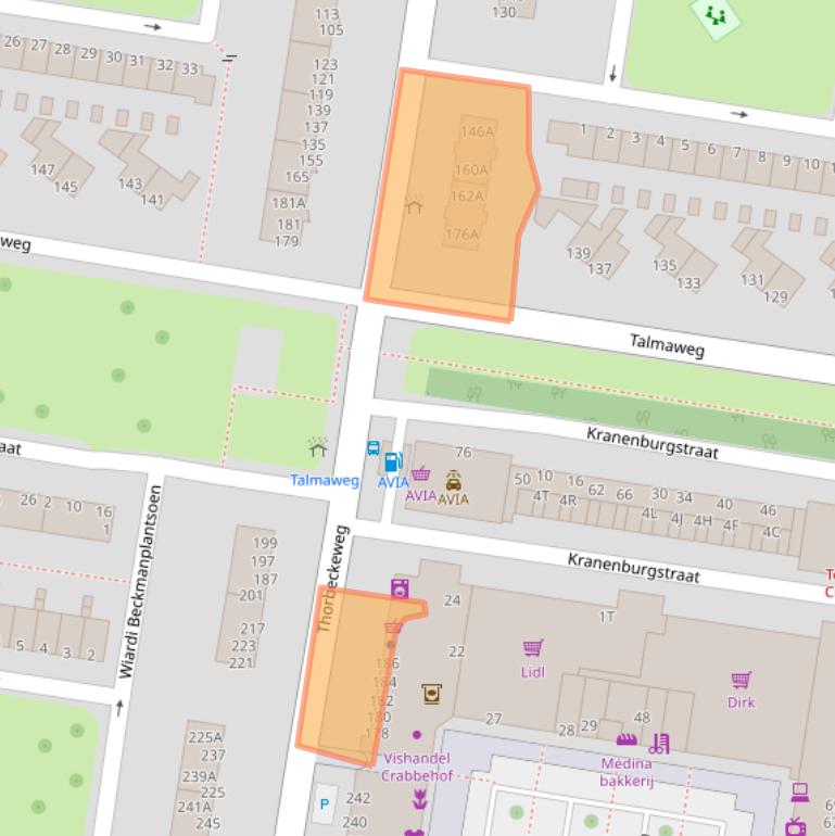 Kaart van postcodegebied 3317EL.