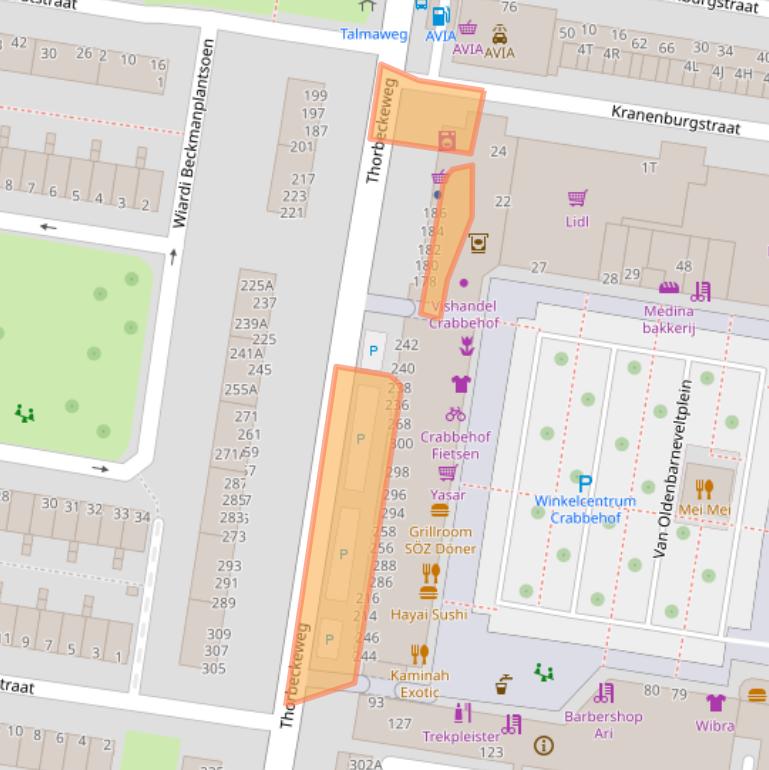 Kaart van postcodegebied 3317EM.
