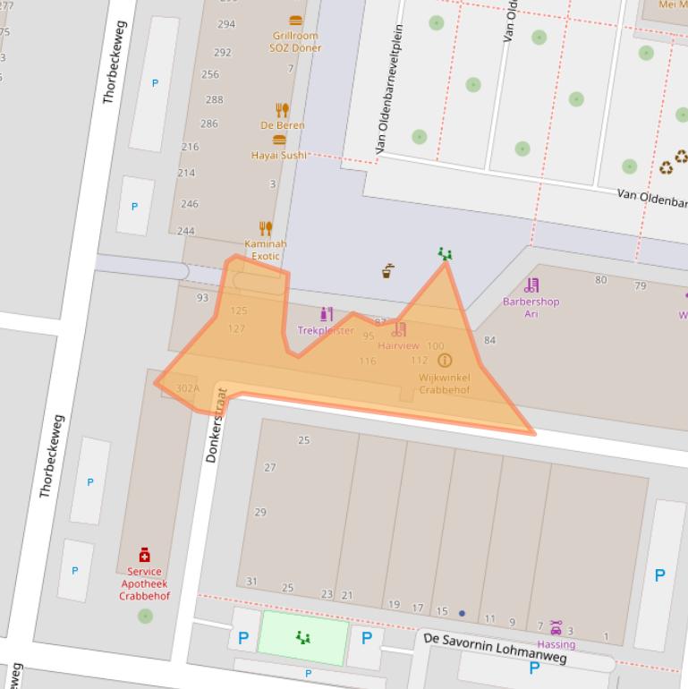 Kaart van postcodegebied 3317ET.