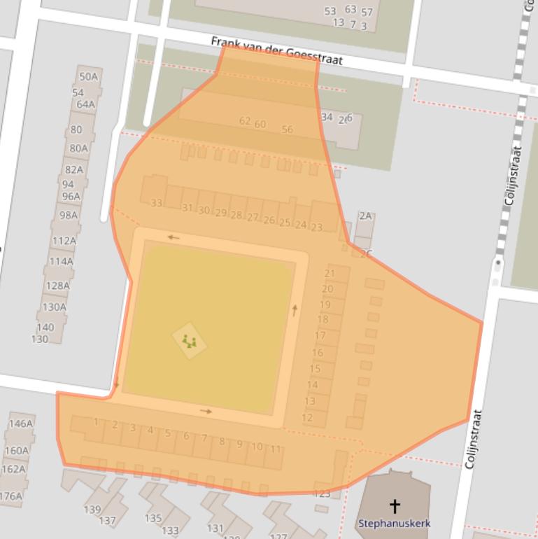 Kaart van postcodegebied 3317EV.