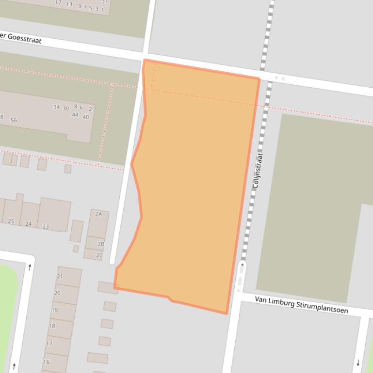 Kaart van postcodegebied 3317GD.