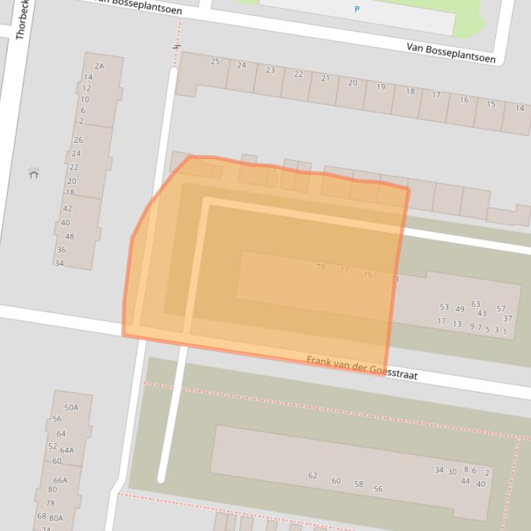 Kaart van postcodegebied 3317GM.