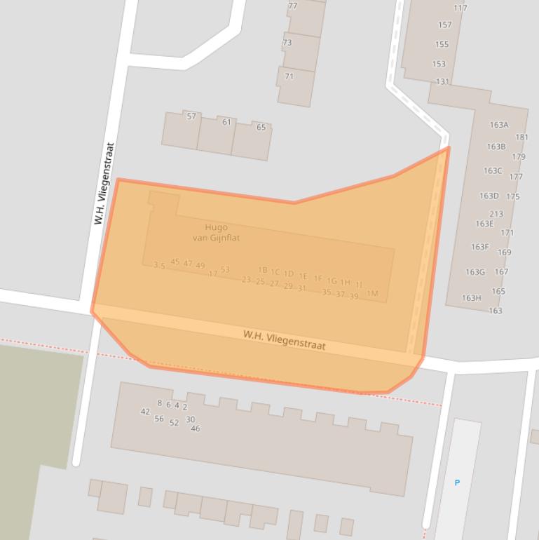 Kaart van postcodegebied 3317GR.