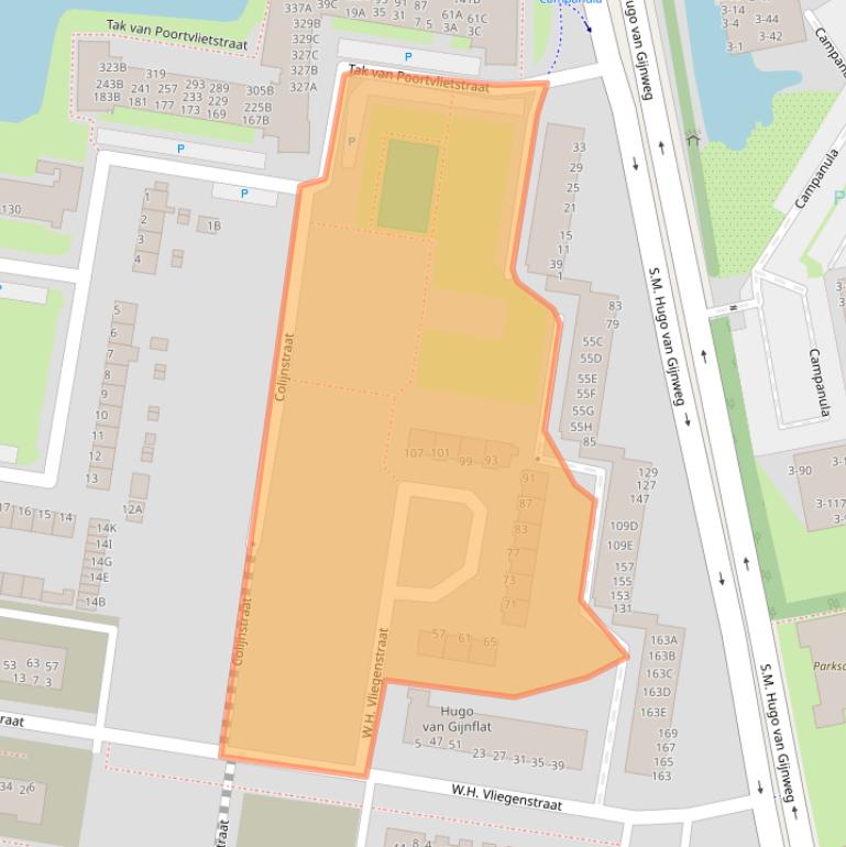 Kaart van postcodegebied 3317GS.