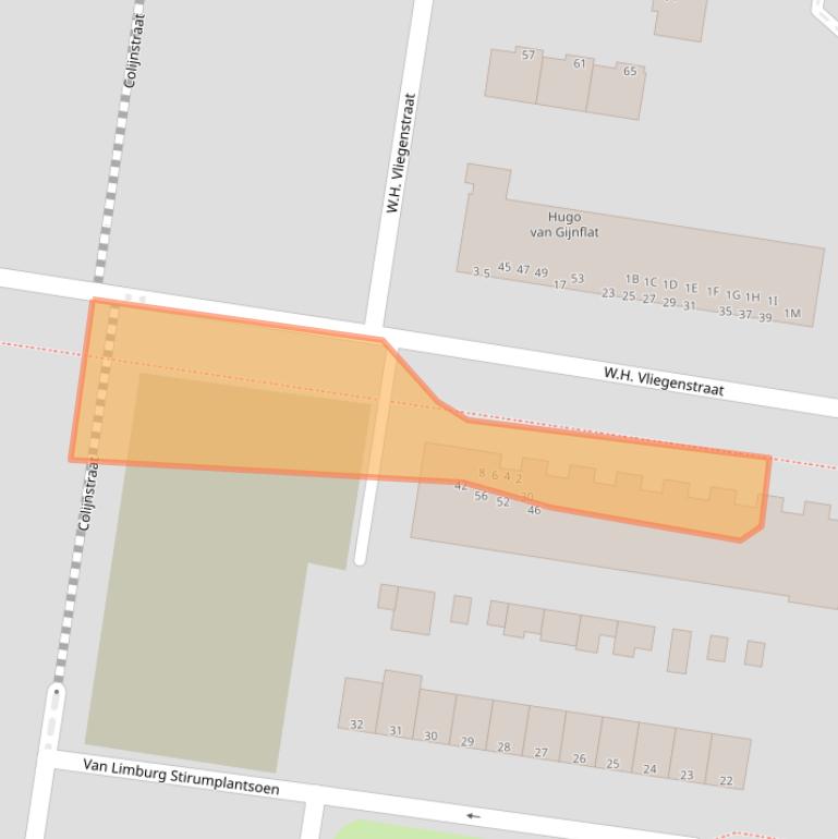 Kaart van postcodegebied 3317GT.