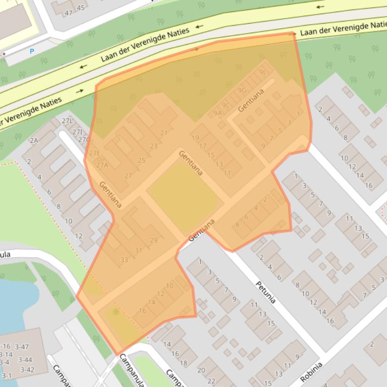 Kaart van postcodegebied 3317HH.