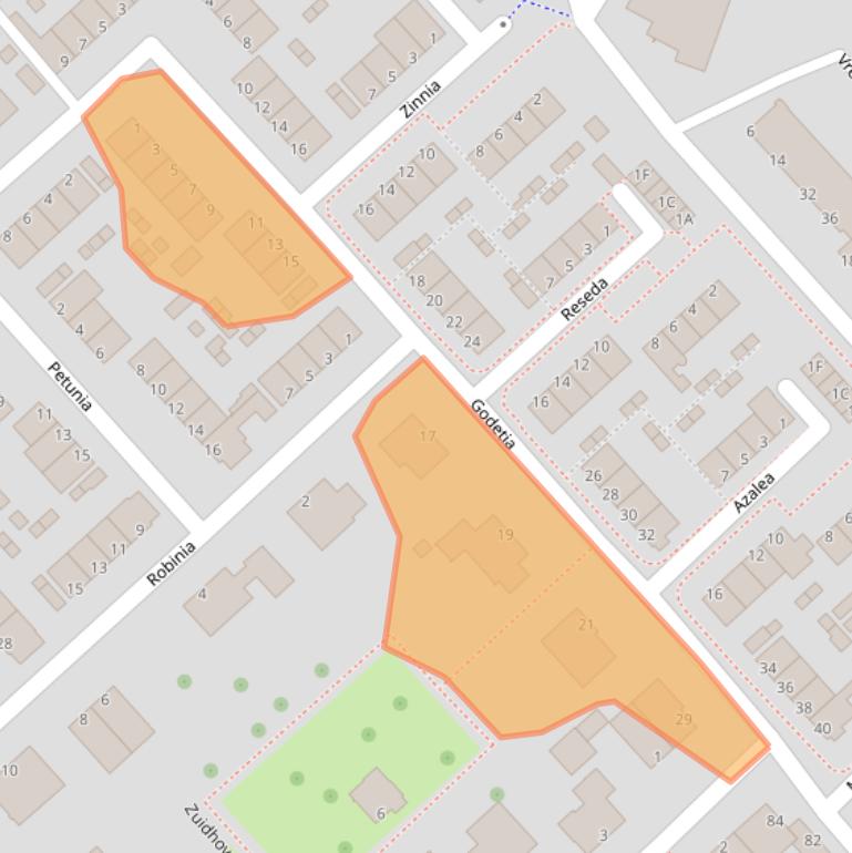 Kaart van postcodegebied 3317HJ.