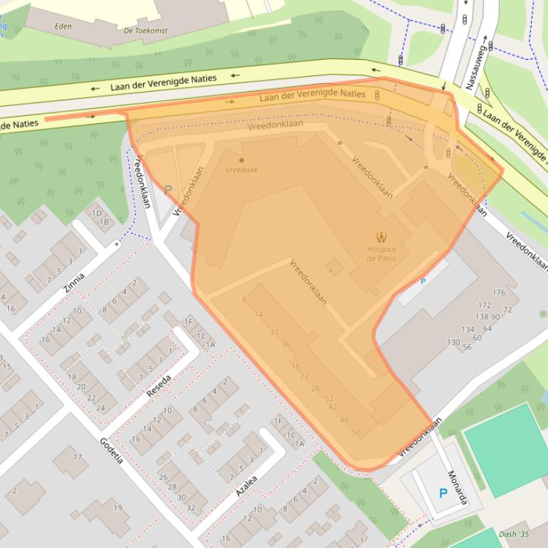 Kaart van postcodegebied 3317HS.
