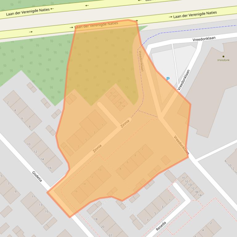 Kaart van postcodegebied 3317HW.