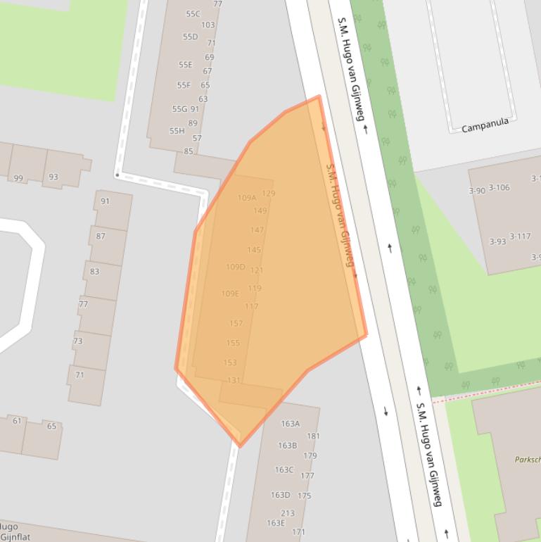 Kaart van postcodegebied 3317JG.