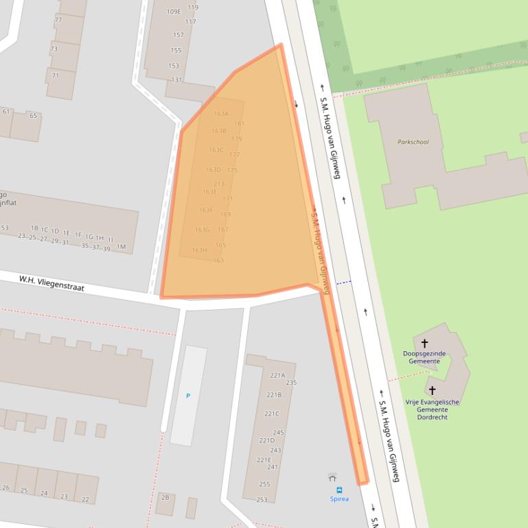 Kaart van postcodegebied 3317JH.