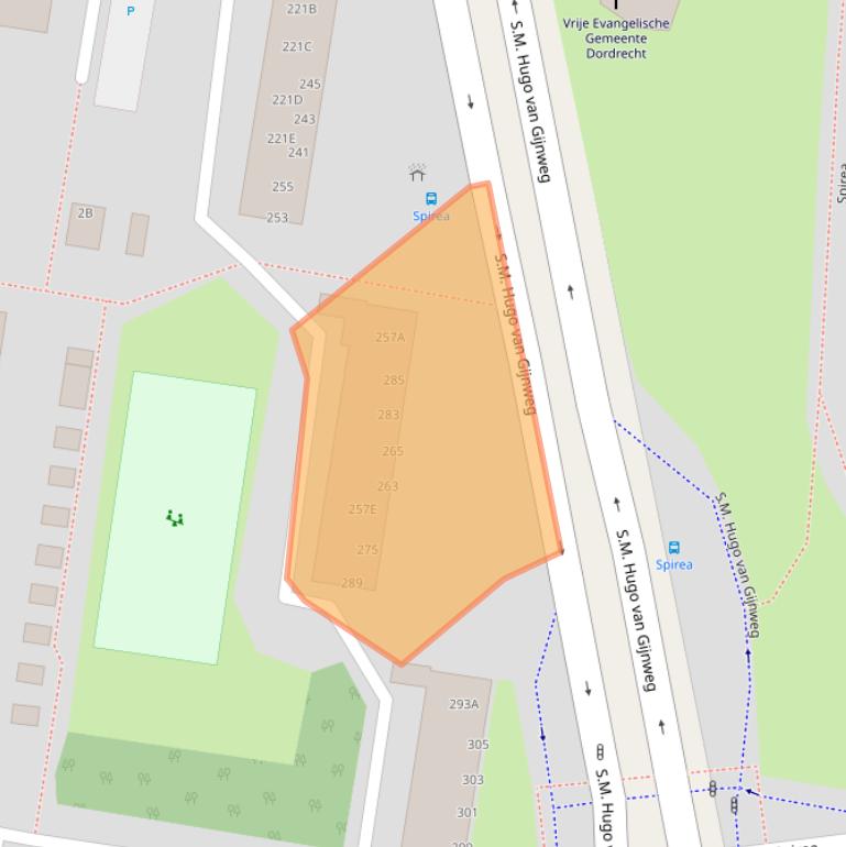 Kaart van postcodegebied 3317JK.