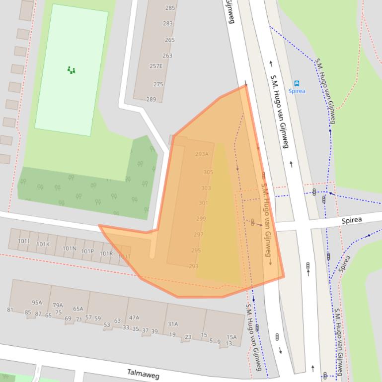 Kaart van postcodegebied 3317JL.