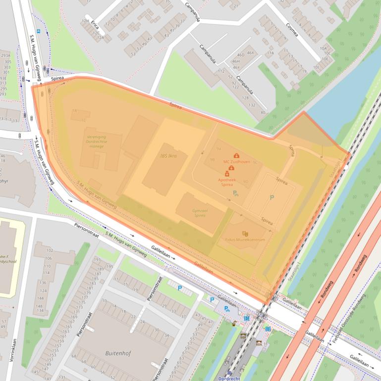 Kaart van postcodegebied 3317JP.