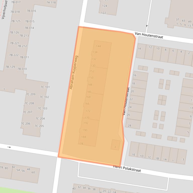Kaart van postcodegebied 3317KG.