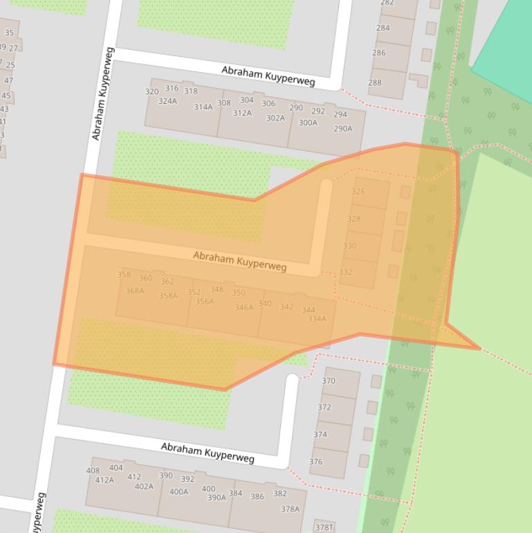 Kaart van postcodegebied 3317KK.