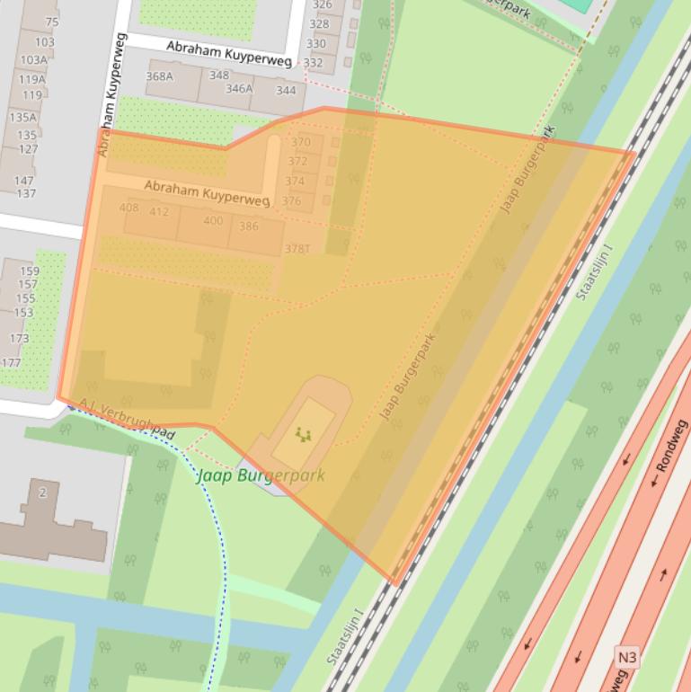 Kaart van postcodegebied 3317KL.