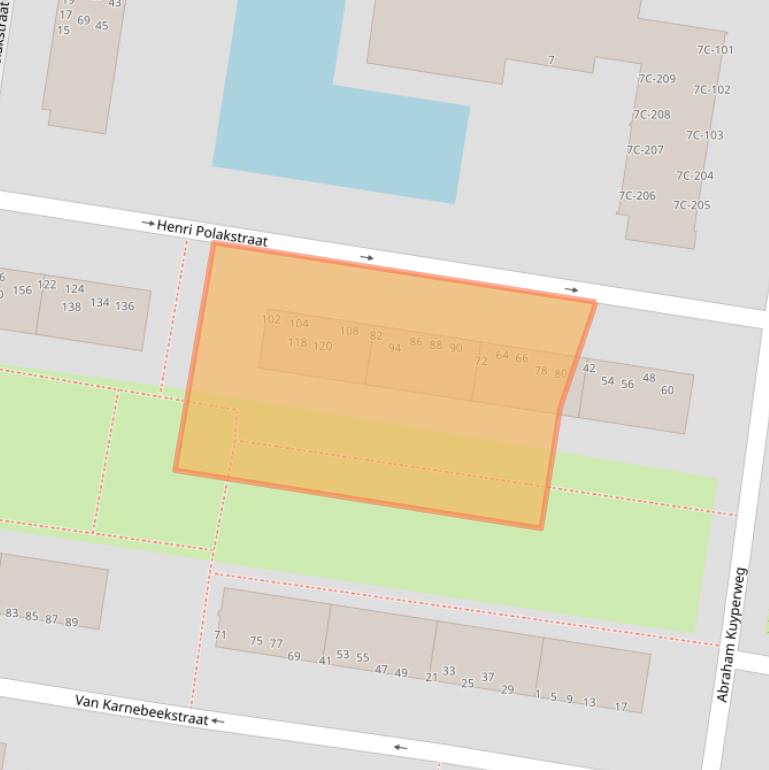 Kaart van postcodegebied 3317KR.