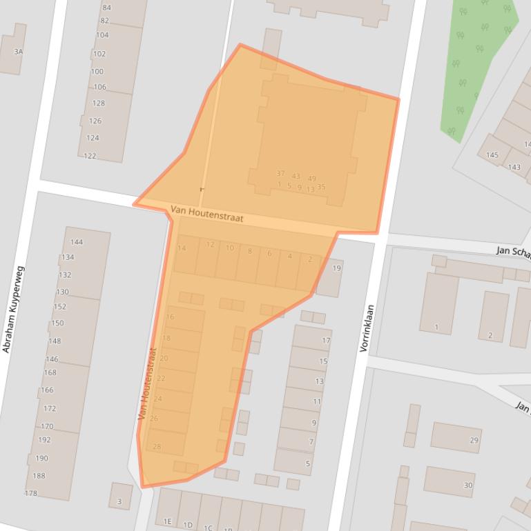 Kaart van postcodegebied 3317KT.